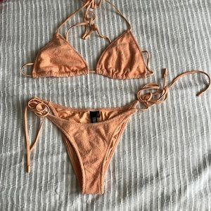 Triangl Bikini set. Peach Terry. Great condition
